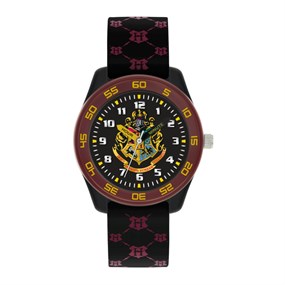 Harry Potter HP9050ARG Black Silicone Strap Watch - W01190