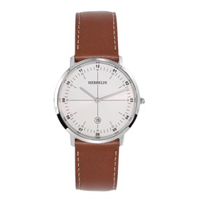 Herbelin 19515-12GO City Brown Leather Strap Watch - W03140
