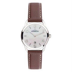 Herbelin 16977-19MA Equinox Brown Leather Strap Watch - W03150