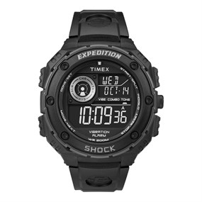 Timex T49983 Expedition Shock Chronograph Black Resin Strap Watch - W04211