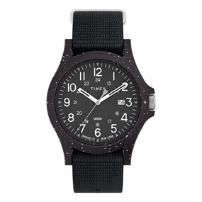 Timex TW2V81900 Trend Indiglo Black Recycled Fabric Strap Watch - W04219