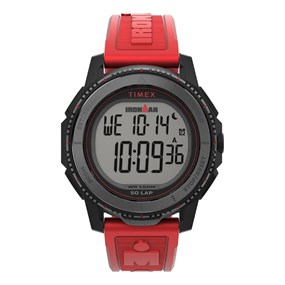 Timex TW5M57900 Ironman Adrenaline Digital Chronograph Red Plastic Strap Watch - W04222