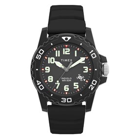 Timex TW5M61200 Main Street Black Silicone Strap Watch - W04227