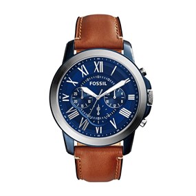 Fossil FS5151 Grant Chronograph Tan Leather Strap Watch - W0799
