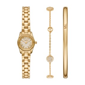 Michael Kors MK4944SET Gold Tone Watch And Two Bracelets Gift Set - W08223