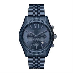 Michael Kors MK8480 Lexington Chronograph Blue IP Bracelet Watch - W08258