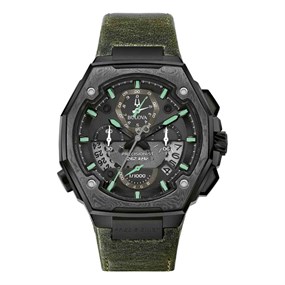 Bulova 98B355 Series X Precisionist Chronograph Green Strap Watch - W09407