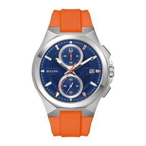 Bulova 96B407 Marc Anthony Maquina Orange Strap Watch - W09408