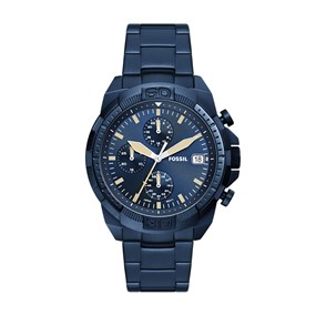 Fossil FS5916 Bronson Blue IP Chronograph Bracelet Watch - W10295