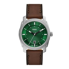 Fossil FS6085 Machine Brown Leather Strap Watch - W10383
