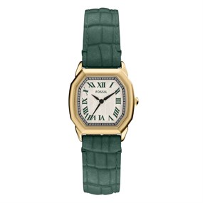 Fossil ES5427 Harlow Green Leather Strap Watch - W10427