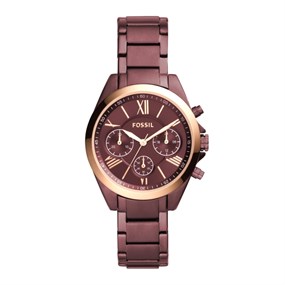 Fossil BQ3281 Modern Courier Chronograph Burgundy Bracelet Watch - W10474