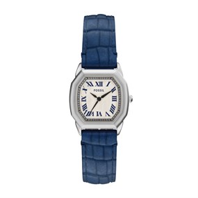 Fossil ES5425 Harlow Navy Leather Strap Watch - W10519