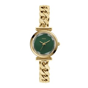 Fossil ES5441 Carlie Mini Gold Tone Chain Bracelet Watch - W10529