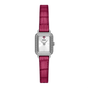 Fossil ES5466 Raquel Pink Leather Strap Watch - W10530
