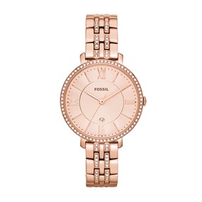 Fossil ES3546 Jacqueline Rose Tone Stone Set Bracelet Watch - W1071