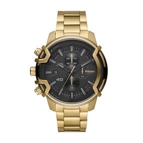 Diesel DZ4522 Griffed Chronograph Gold Tone Bracelet Watch - W11176