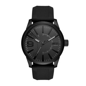 Diesel DZ1807 Rasp Black IP Silicone Strap Watch - W11211