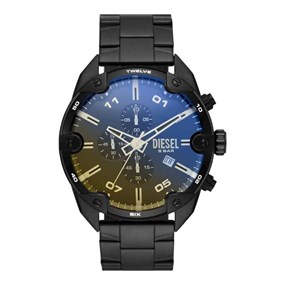 Diesel DZ4609 Spiked Black IP Bracelet Watch - W11338