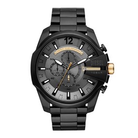 Diesel DZ4479 Mega Chief Black IP Bracelet Watch - W11358