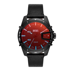 Diesel DZ1948 Caged Black Leather Strap Watch - W11365