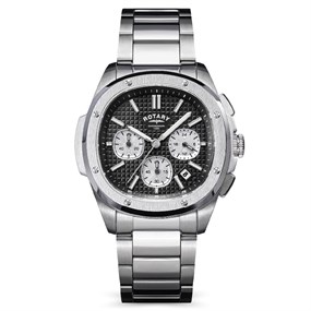 Rotary RGB10027/04 Apex100 Chronograph Stainless Steel Black Dial Bracelet Watch - W13323