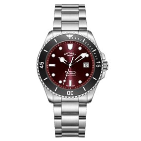 Rotary RGB05430/17 Seamatic 300 Automatic Stainless Steel Red Dial Divers Watch - W13336