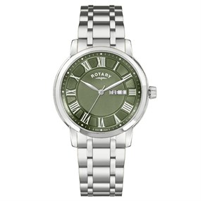 Rotary RGB10023/24 Heritage Stainless Steel Green Dial Bracelet Watch - W13342