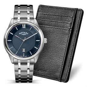 Rotary RGB10098/05-SET Blue Dial Watch And Wallet Gift Set - W13355