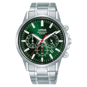 Lorus RT375KX9 Chronograph Green Dial Bracelet Watch - W16327