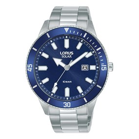 Lorus RX313AX9 Solar Blue Dial Bracelet Watch - W16369
