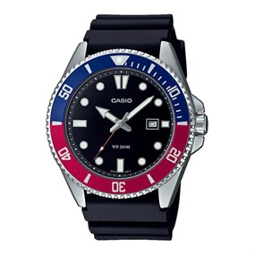 Casio MDV-107-1A3VEF Black Resin Strap Watch - W17476