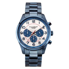 Accurist 7409 Blue IP Bracelet Watch - W19139