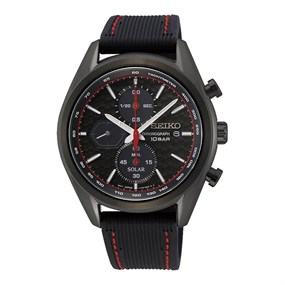 Seiko SSC777P1 Solar Black Resin Strap Watch - W25160