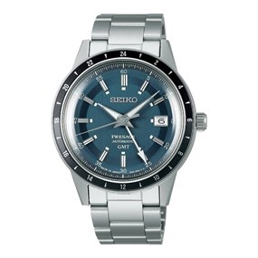 Seiko Presage SSK009J1 'Petrol Blue' Style 60s Road Trip GMT Watch - W25419