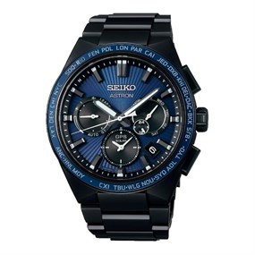 Seiko Astron SSH121J1 GPS Solar Titanium Black IP Bracelet Watch - W25573