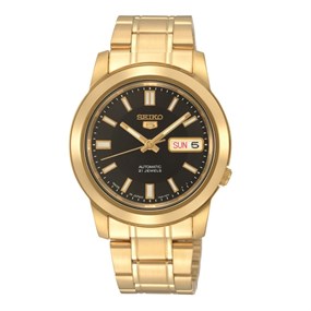 Seiko 5 SNKK22K1 Automatic Gold Tone Bracelet Watch - W25582