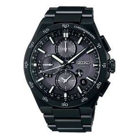 Seiko Astron SSH155J1 5S GPS Solar Chronograph Black IP Bracelet Watch - W25592