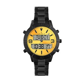 Spirit SP3030 Dual Display Black IP Bracelet Watch - W27157