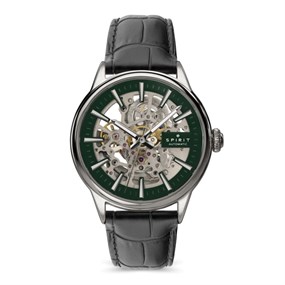 Spirit SP1023 Automatic Black Leather Strap Watch - W27212