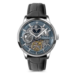 Spirit SP1021 Automatic Black Leather Strap Watch - W27218