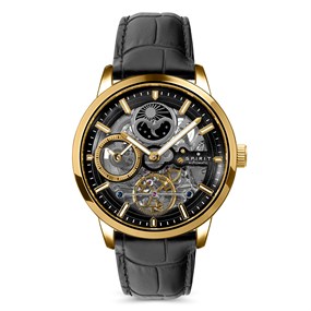 Spirit SP1022 Automatic Black Leather Strap Watch - W27219