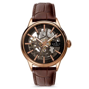 Spirit SP1025 Automatic Brown Leather Strap Watch - W27220