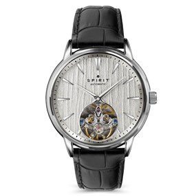 Spirit SP1026 Automatic Black Leather Strap Watch - W27221