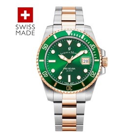Jacques du Manoir JWG02804 Pro Scuba 43 Two Tone Bracelet Watch - W3089