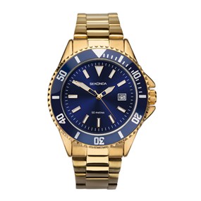 Sekonda 1516 Gold Plated Sports Bracelet Watch - W31244