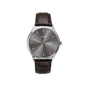 Sekonda 1685 Brown Leather Strap Watch - W31257