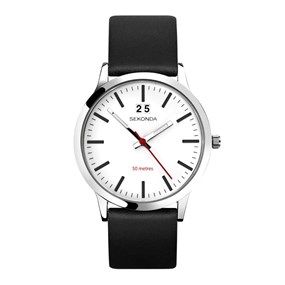 Sekonda 1939 Nordic Black Leather Strap Watch - W31305
