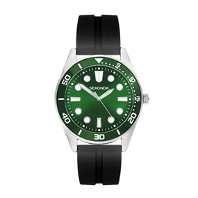 Sekonda 30313 Black Silicone Strap Watch - W31450