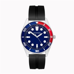 Sekonda 30314 Black Silicone Strap Watch - W31451